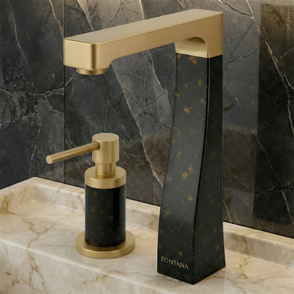 Hands washing under a touchless sensor faucet in a healthcare sink area