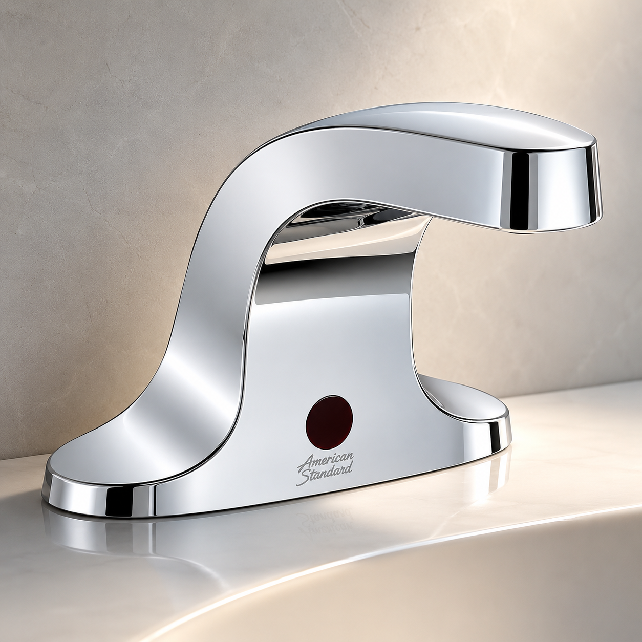 American Standard Selectronic commercial touchless faucet with compact deck mounted design