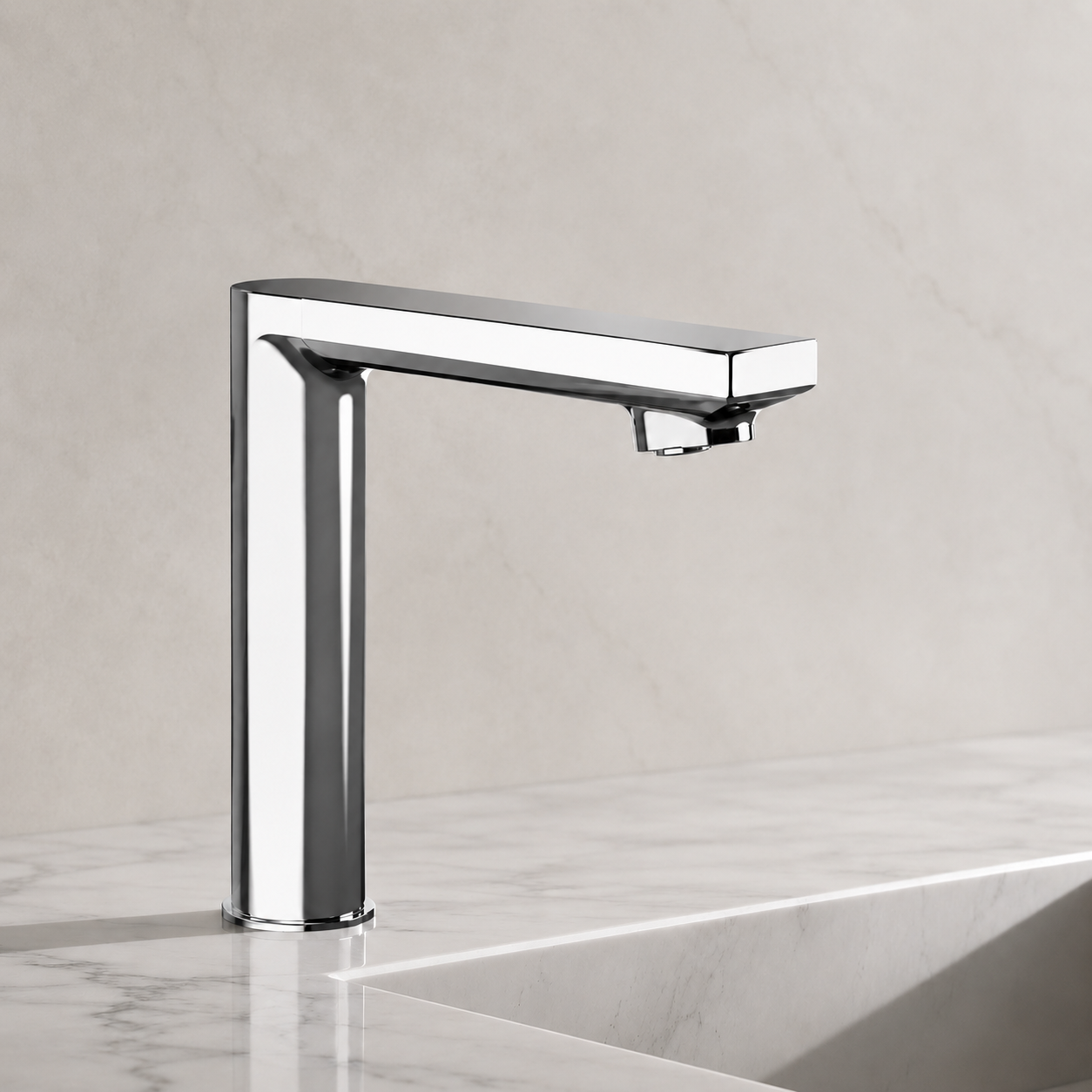 TOTO EcoPower touchless faucet for commercial restroom handwashing station