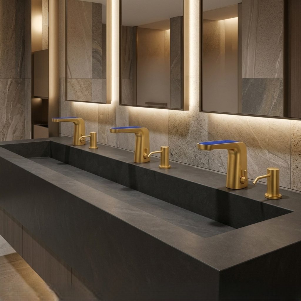Touchless faucet hydraulics for demanding public facilities