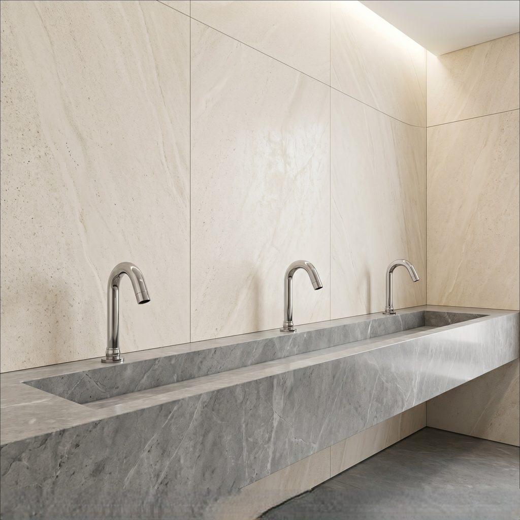 Cleaning automatic faucet sensor in commercial facility